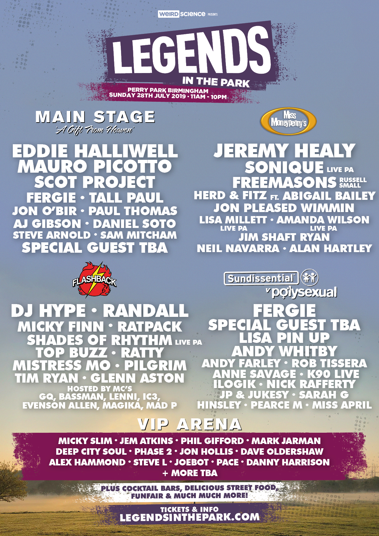 LEGENDS IN THE PARK 2019 reveals DEBUT SUMMER EVENT!